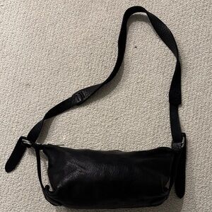 Guidi Dark Leather Belt Bag